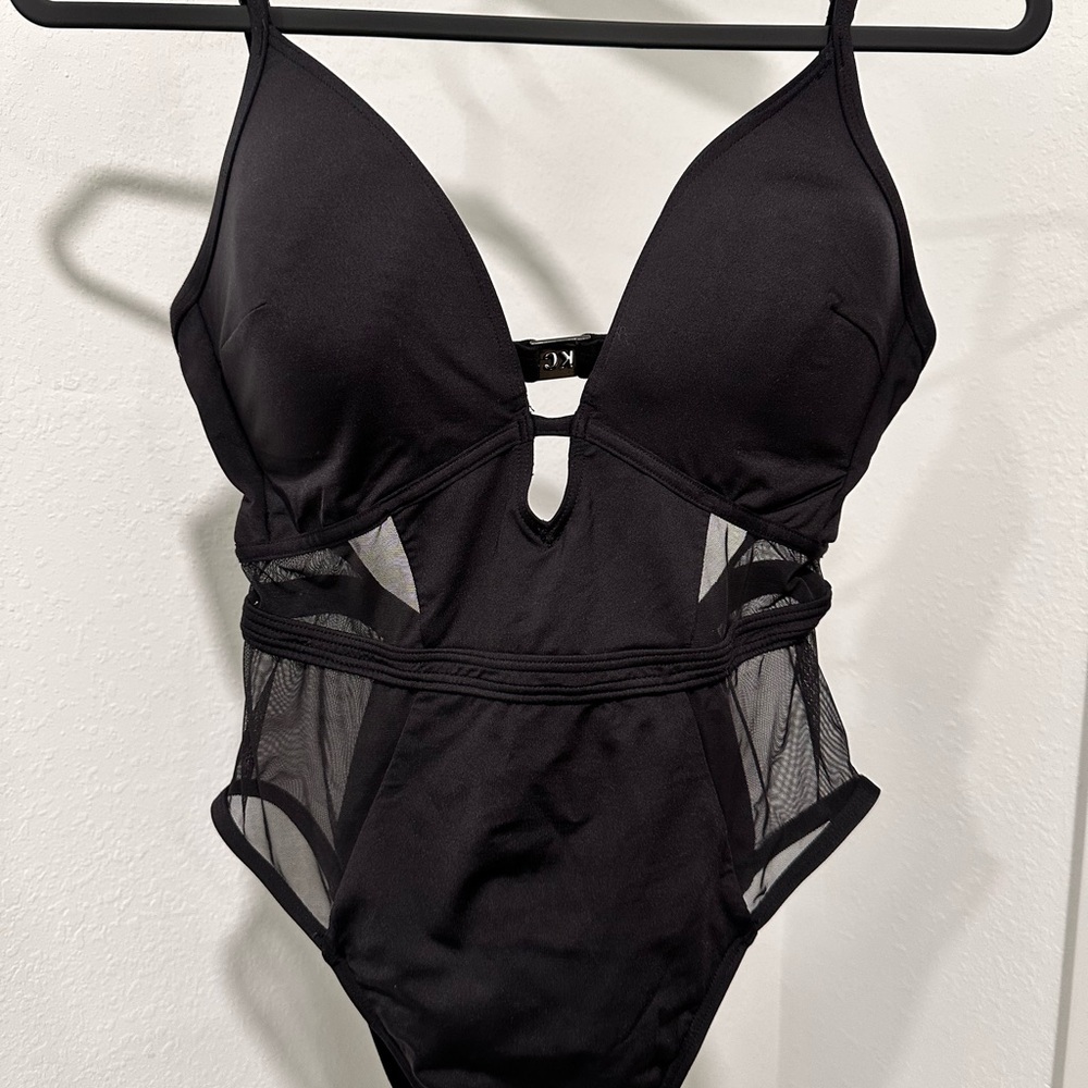 Kenneth Cole Reaction Black Mesh Bikini